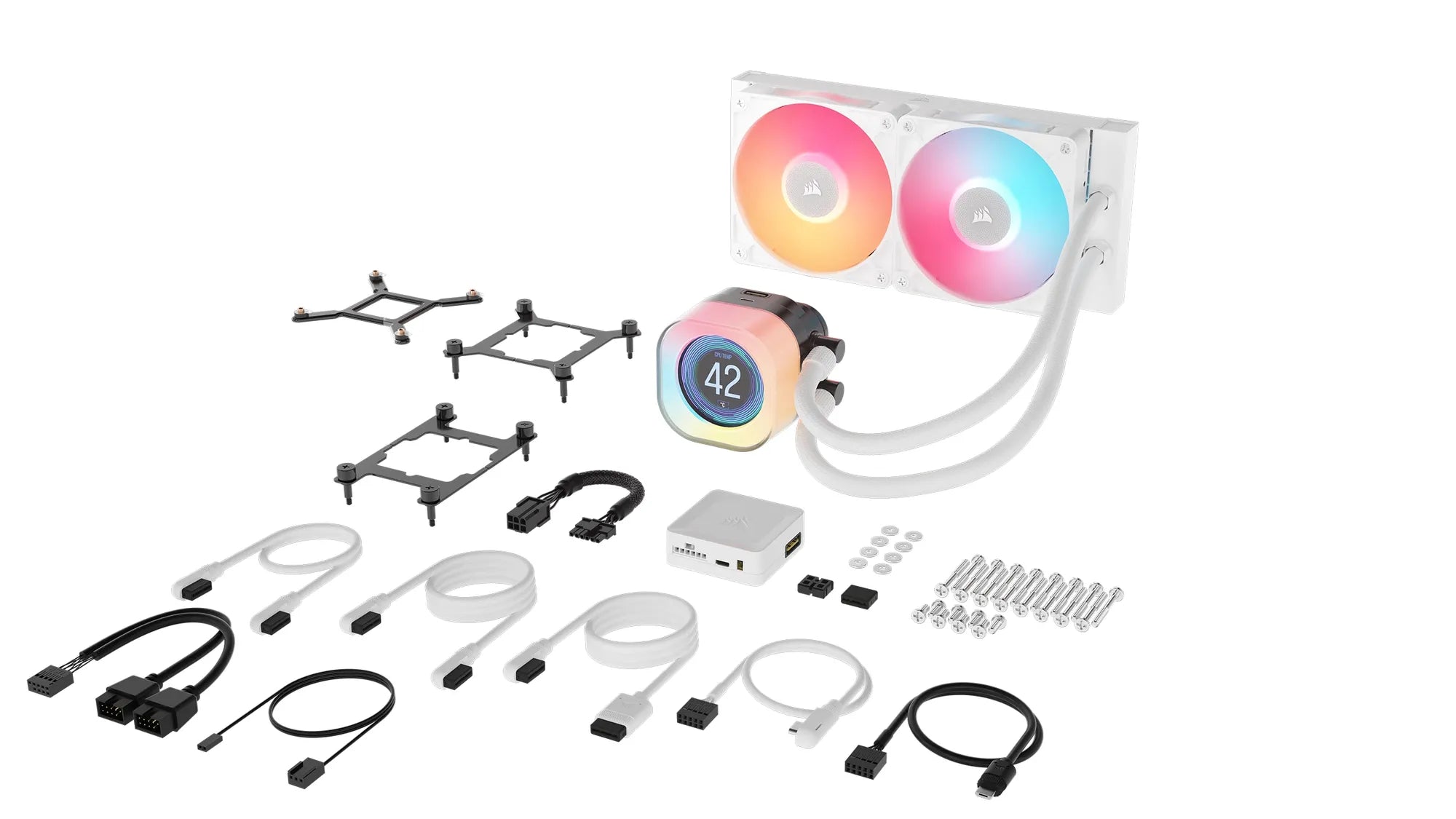 Image 7 for Corsair iCUE LINK TITAN 240 RX LCD CPU Cooler - White