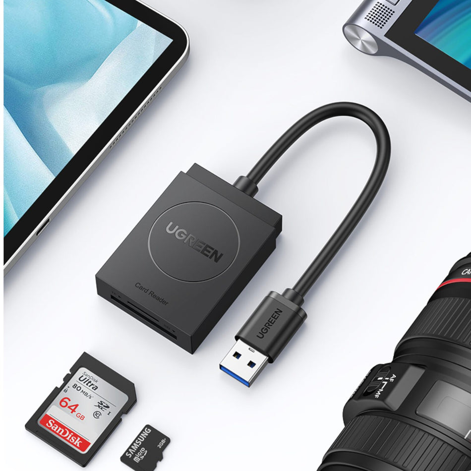 Image 2 for UGREEN USB 3.0 Dual Slot Card Reader for SD/TF Cards – 5Gbps Data Transfer