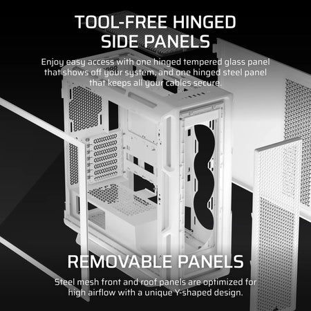 Image 6 for Corsair 5000T Mid-Tower PC Case - White