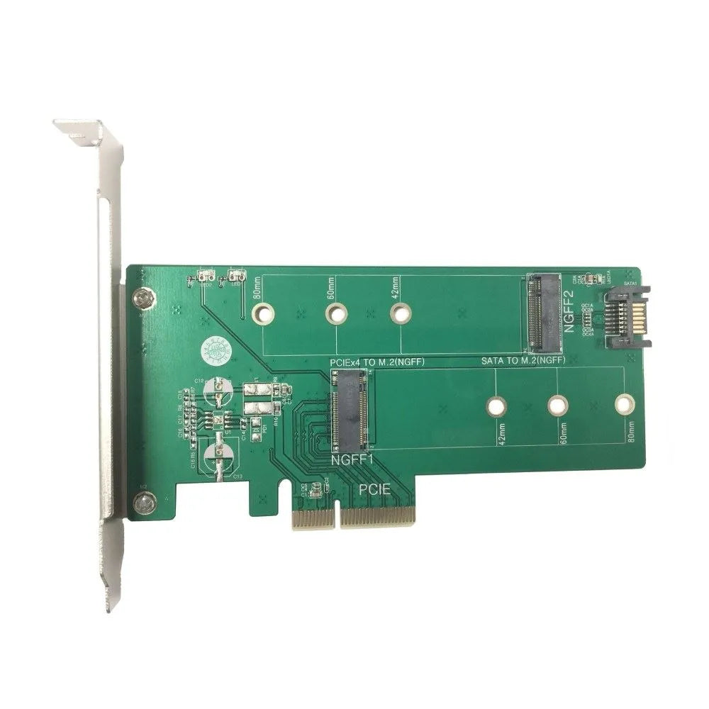 Image 1 for Vantec UGT-M2PC200 M.2 NVMe and M.2 SATA SSD PCIe x4 Adapter Card