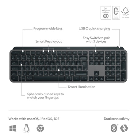 Image 18 for Logitech MX Keys S Keyboard - Graphite
