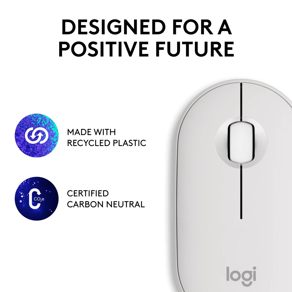 Image 13 for Logitech Pebble Mouse 2 M350s Wireless Bluetooth Mouse - Tonal White