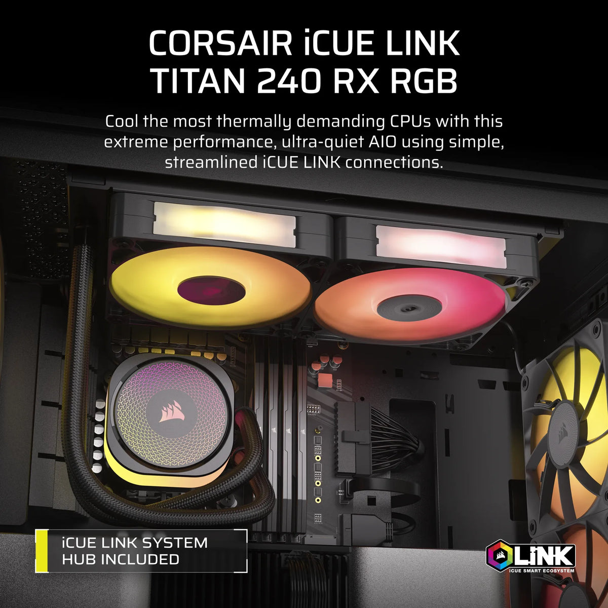 Image 10 for Corsair iCUE LINK TITAN 240 RX RGB Liquid CPU Cooler