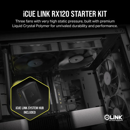 Image 9 for Corsair iCUE LINK RX120 120mm Fan Triple Pack