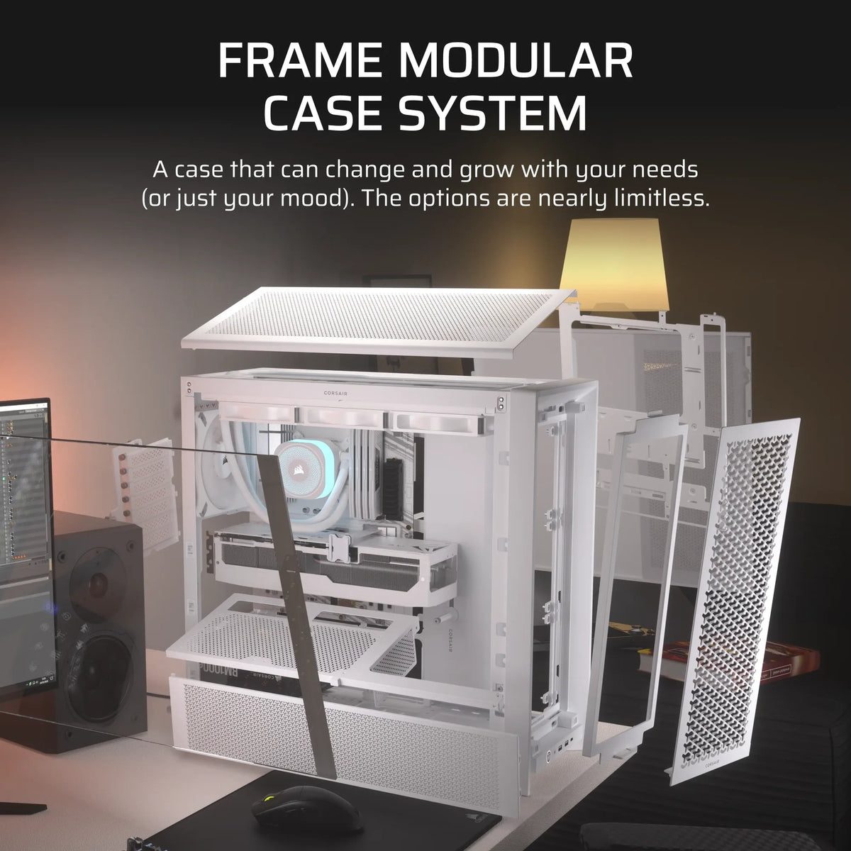 Image 10 for Corsair FRAME 4000D White Mid-Tower PC Case