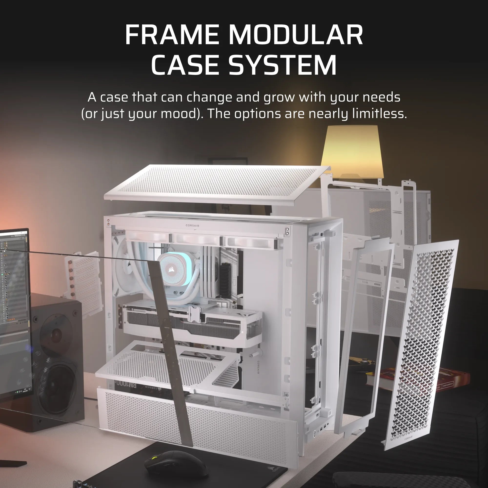 Image 10 for Corsair FRAME 4000D White Mid-Tower PC Case