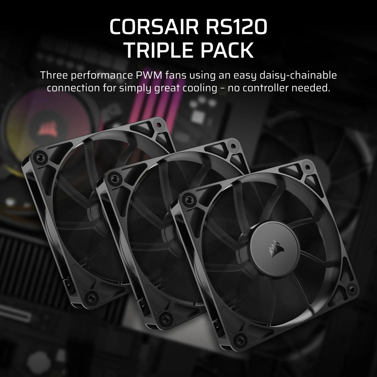 Image 7 for Corsair RS120 120mm PWM Fan Triple Pack