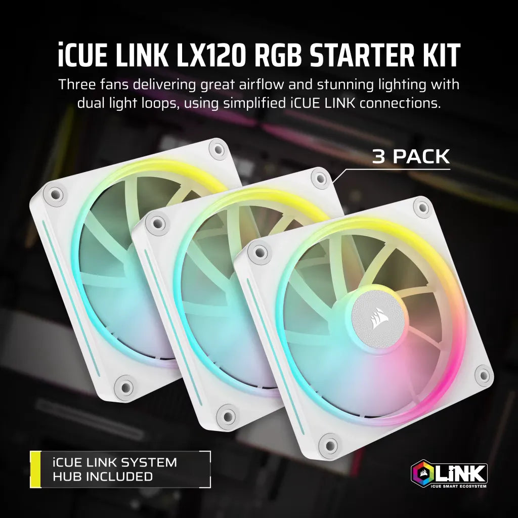 Image 9 for Corsair LX RGB 120mm Fan Triple Pack