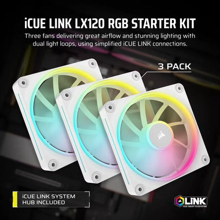 Image 9 for Corsair LX RGB 120mm Fan Triple Pack