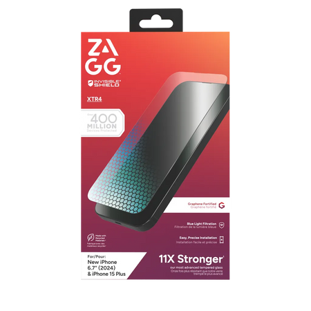 Image 5 for InvisibleShield Glass XTR4 Screen Protector for Apple iPhone 16 Plus / 15 Plus