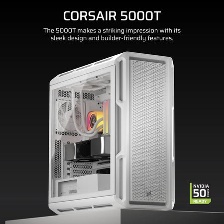 Image 7 for Corsair 5000T Mid-Tower PC Case - White