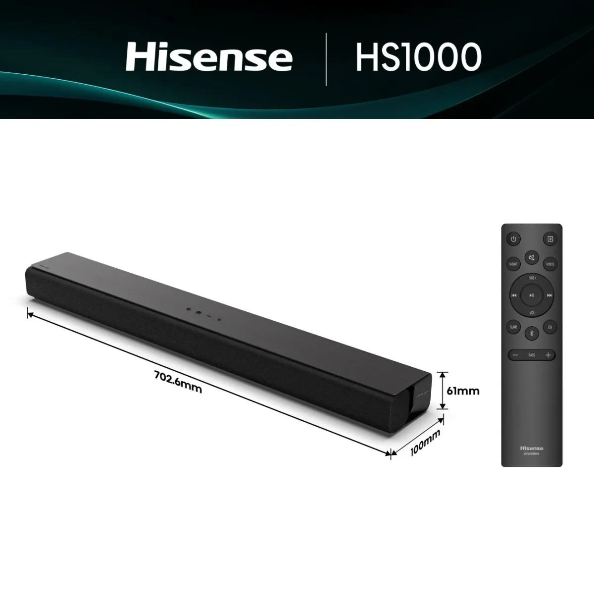 Image 11 for Hisense HS1000 2.1 Channel Soundbar 120W