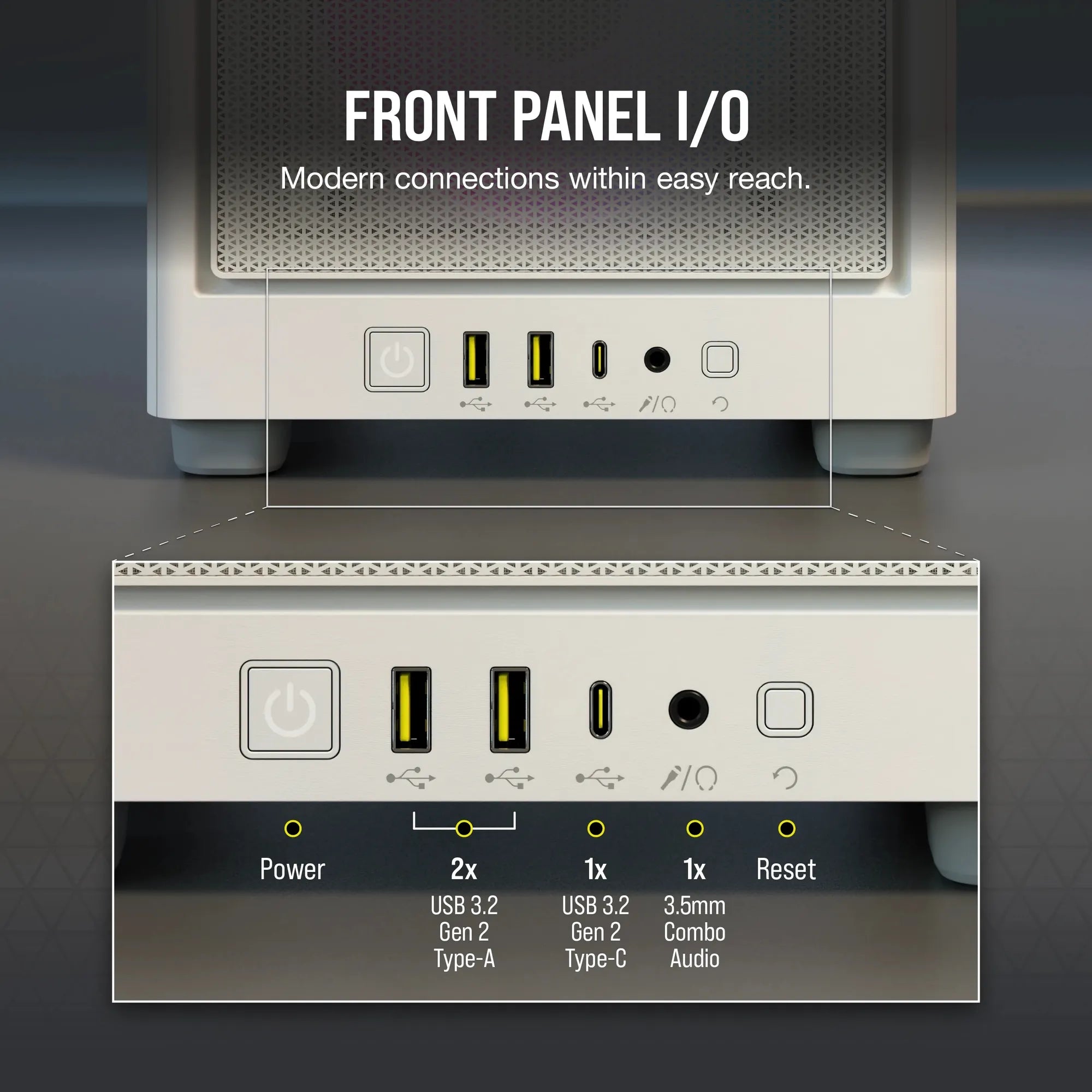 Image 16 for Corsair iCUE 2000D RGB Airflow White Mini-ITX Case