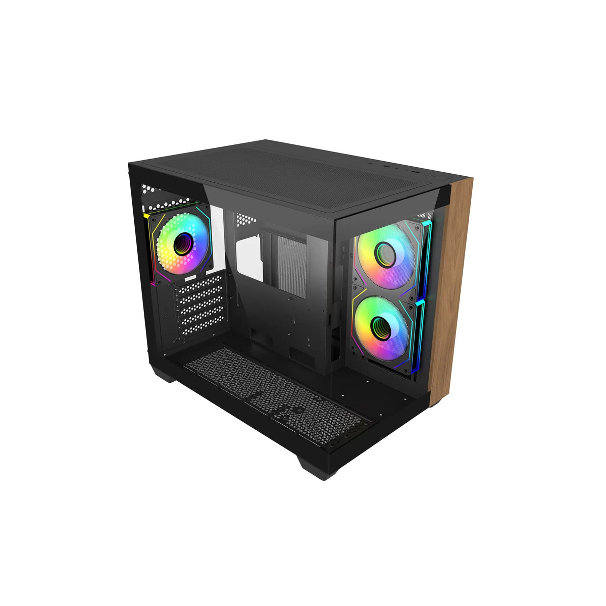 Image 3 for Cooler Master Elite 481 Wood Black mATX Tower Gaming Case