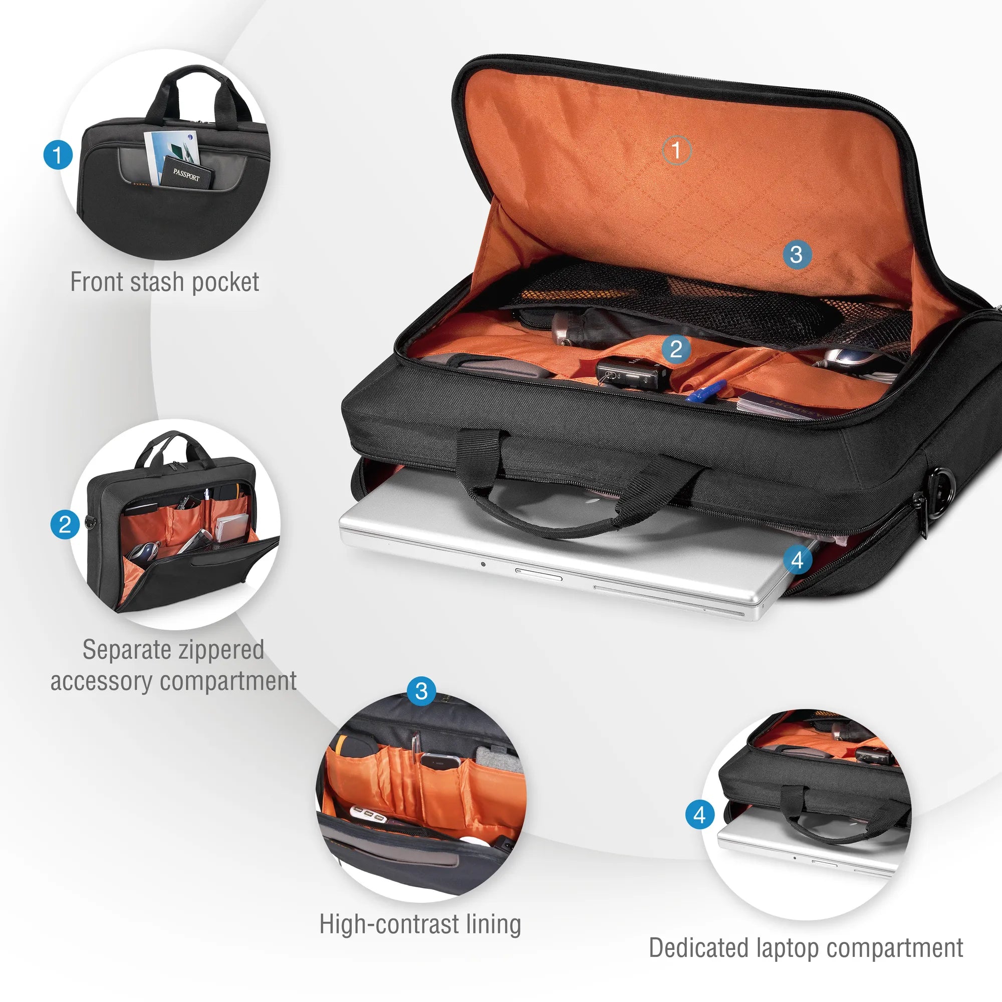 Image 9 for Everki EKB407NCH18 Advance 18.4-inch Notebook Briefcase