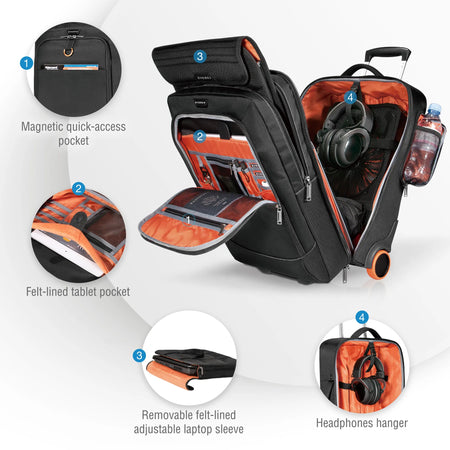 Image 2 for Everki EKB420 Wheeled Laptop Trolley Bag (15-18.4 inches)