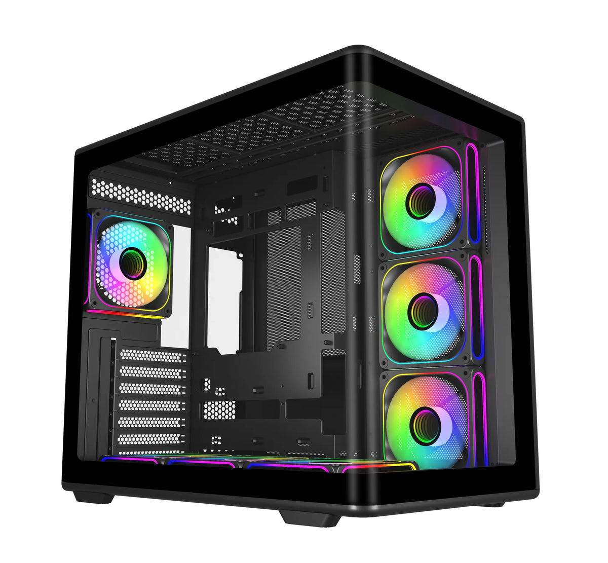 Image 1 for Cooler Master Elite 600 Black Mid-Tower ATX Case with 7 Pre-Installed Fans