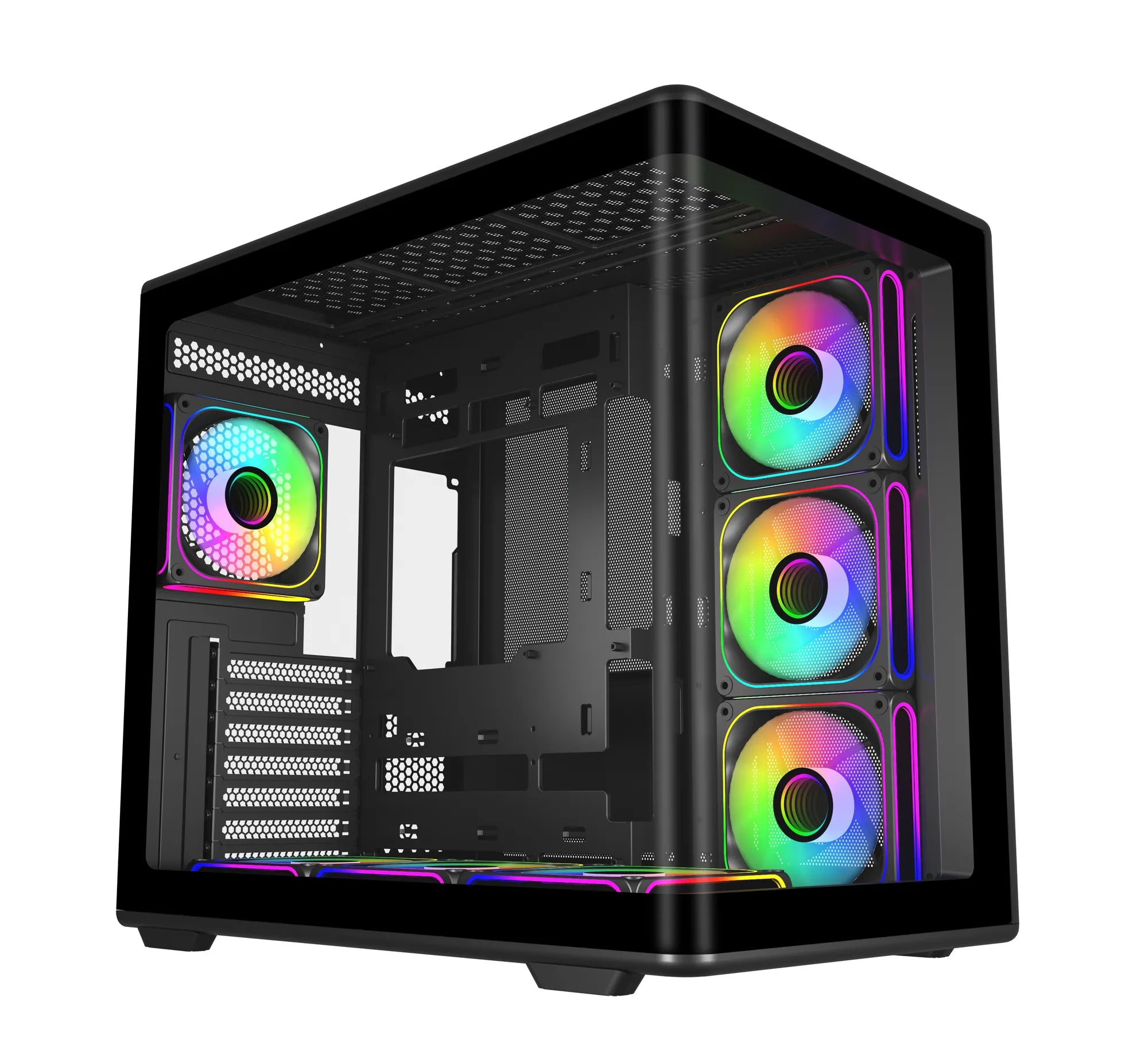 Image 1 for Cooler Master Elite 600 Black Mid-Tower ATX Case with 7 Pre-Installed Fans