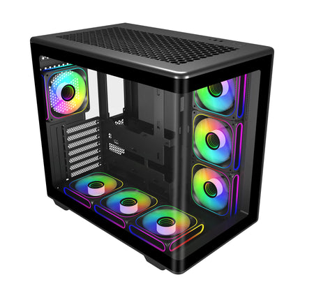 Image 2 for Cooler Master Elite 600 Black Mid-Tower ATX Case with 7 Pre-Installed Fans