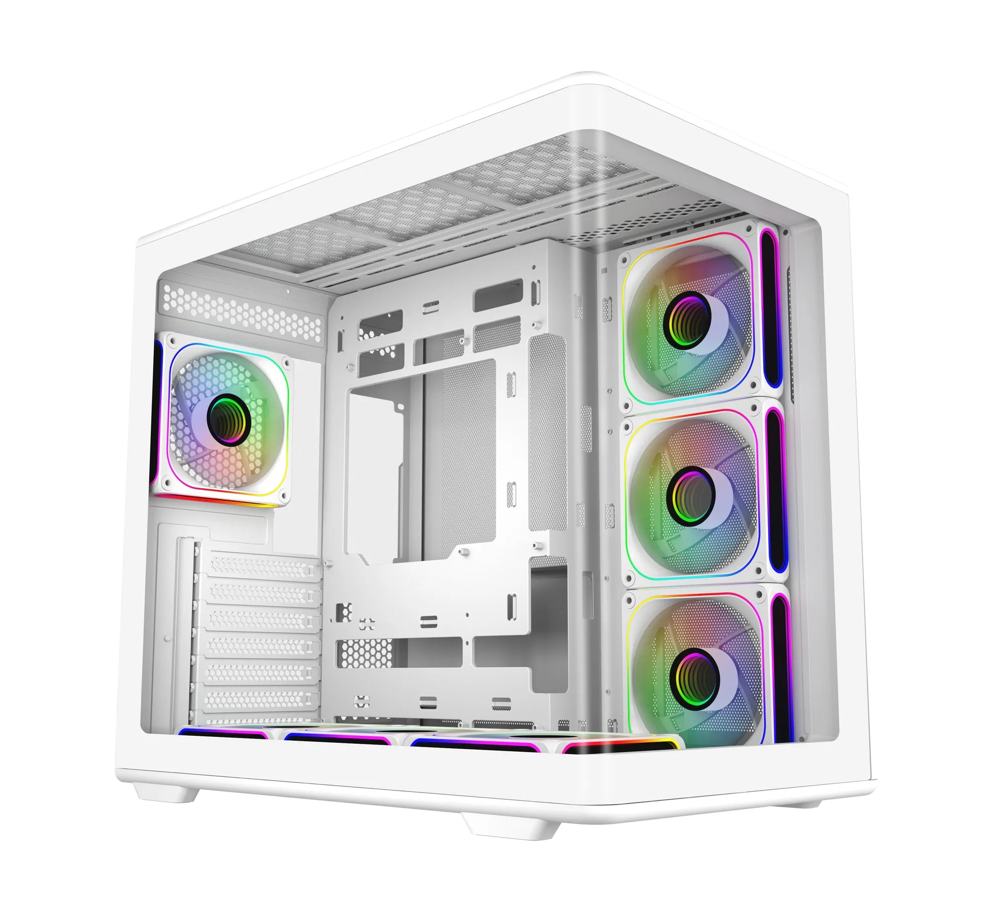 Image 1 for Cooler Master Elite 600 White Mid-Tower Case with 7 Pre-Installed Fans