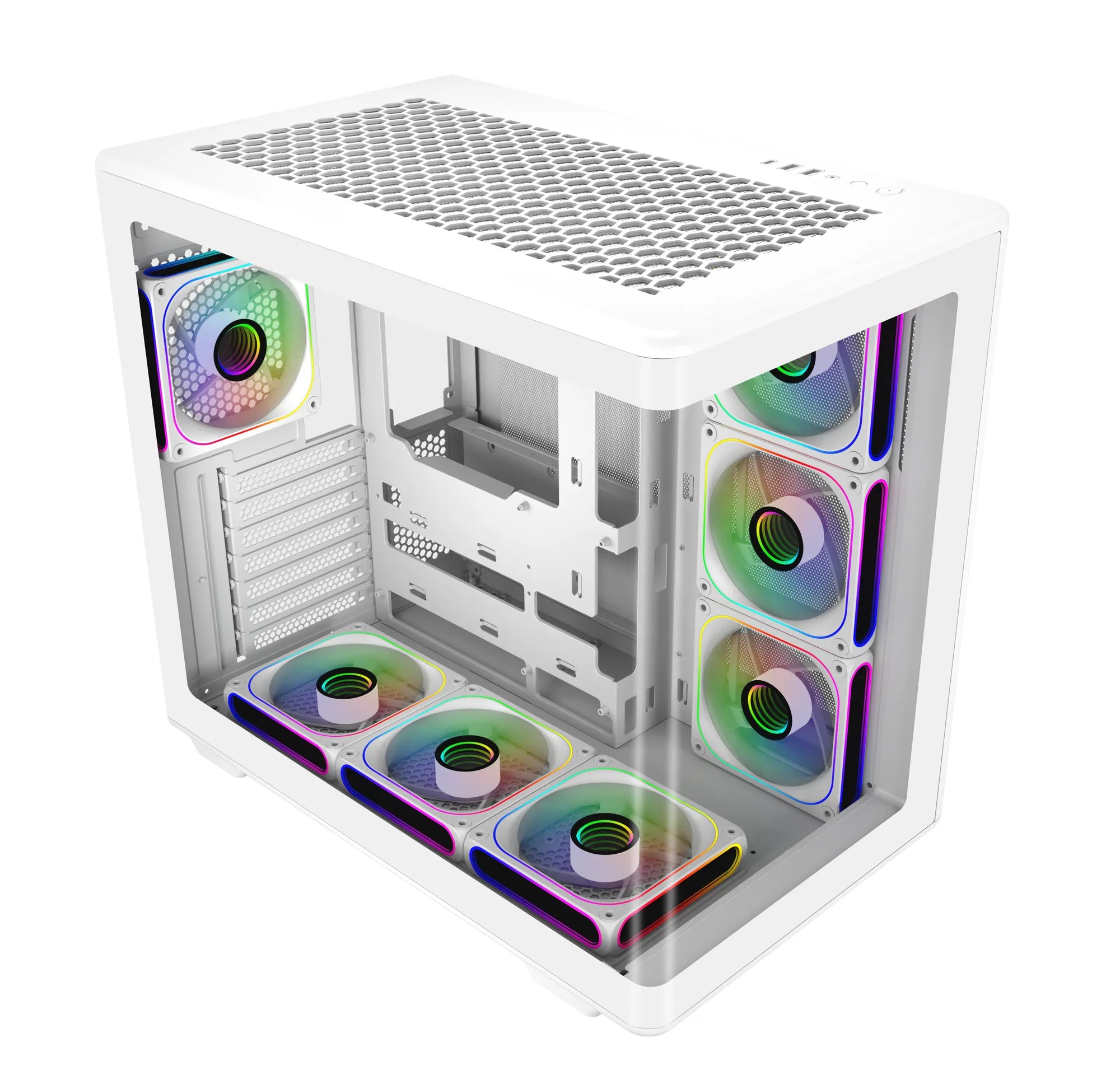 Image 2 for Cooler Master Elite 600 White Mid-Tower Case with 7 Pre-Installed Fans