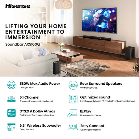 Image 15 for Hisense AX5100Q Soundbar 5.1 Channel Soundbar
