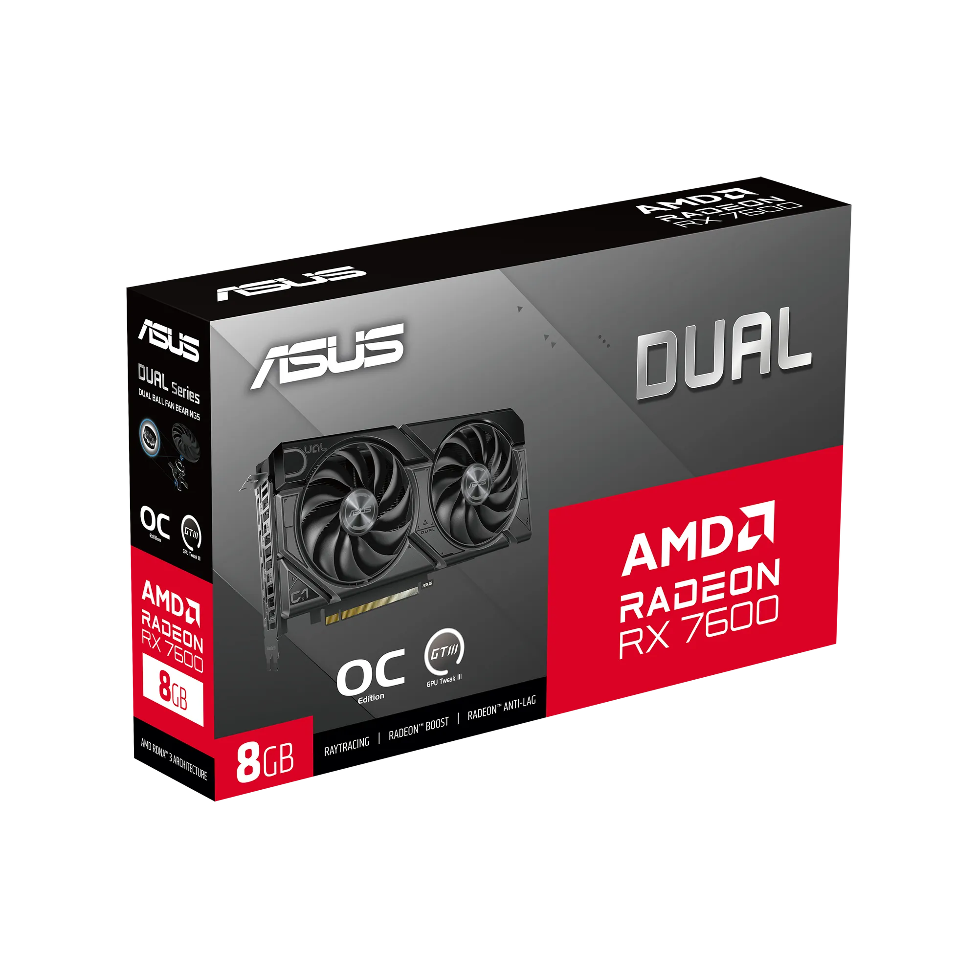 Image 12 for ASUS Graphics Card/AMD/PCIe4/8GB GDDR6/OC mode:up to 2715MHz(Boost Clock)/Default mode:up to 2695MHz/1xHDMI/3xDP/550W
