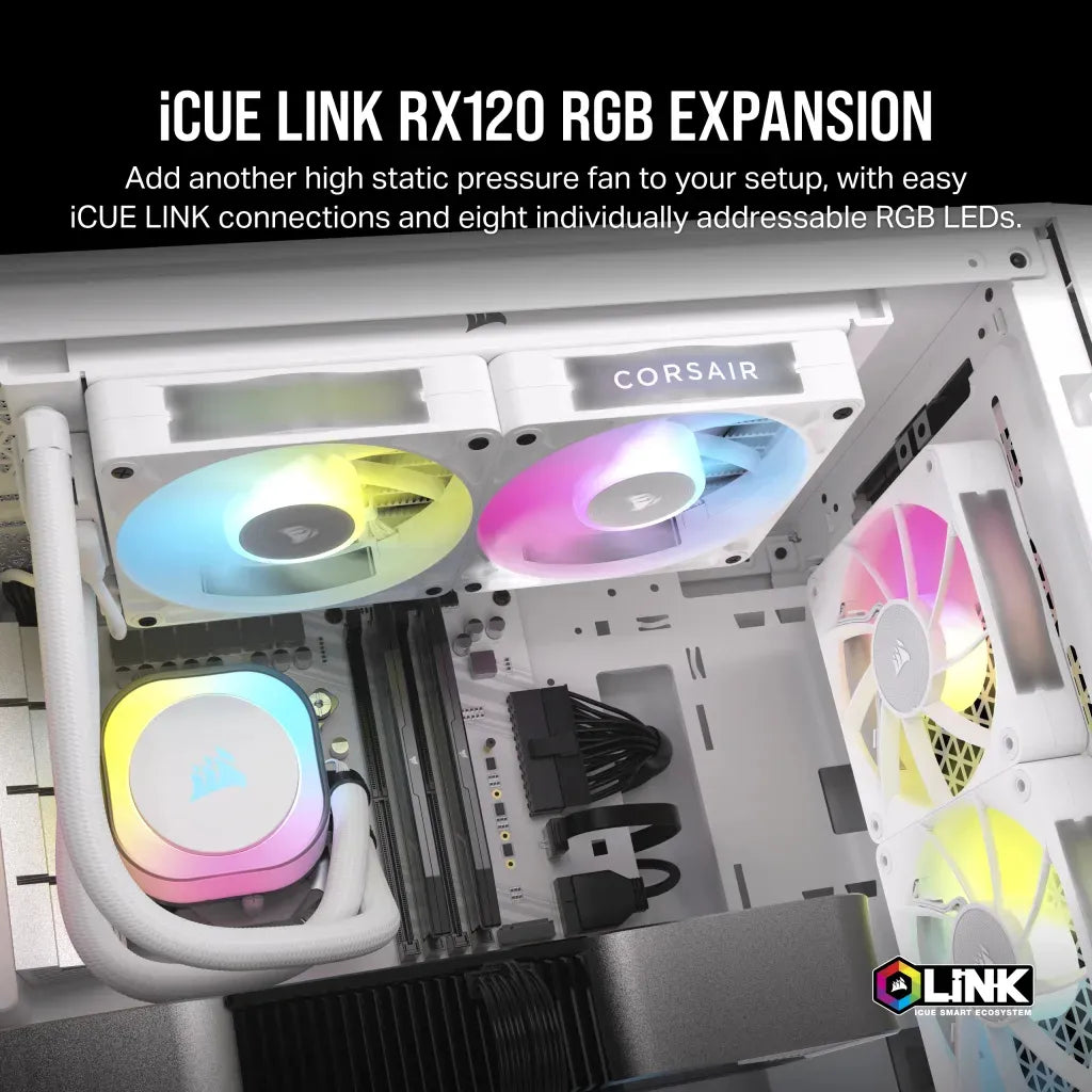 Image 9 for Corsair iCUE LINK RX120 RGB 120mm White Fan