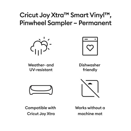 Image 6 for 2011366 - Cricut Smart Vinyl Permanent Joy Xtra 24.1x30.5cm 3 sheets (Pinwheel Sampler)