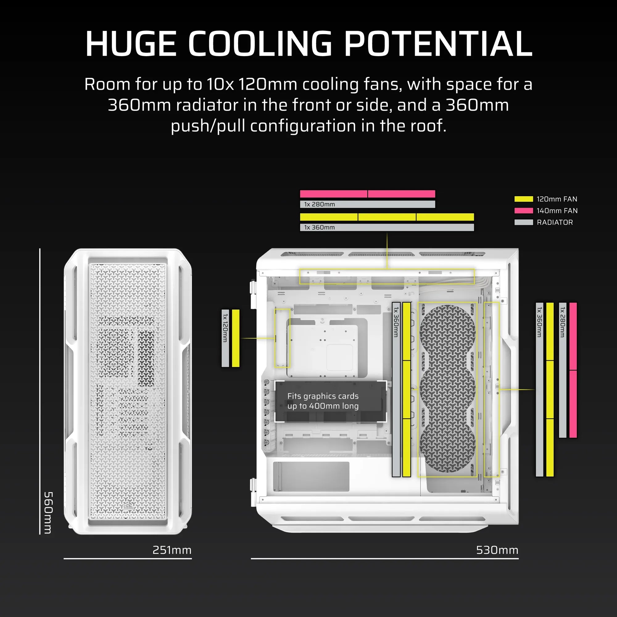Image 10 for Corsair 5000T Mid-Tower PC Case - White