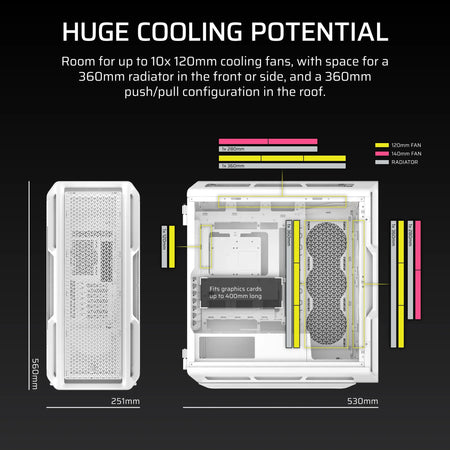 Image 10 for Corsair 5000T Mid-Tower PC Case - White
