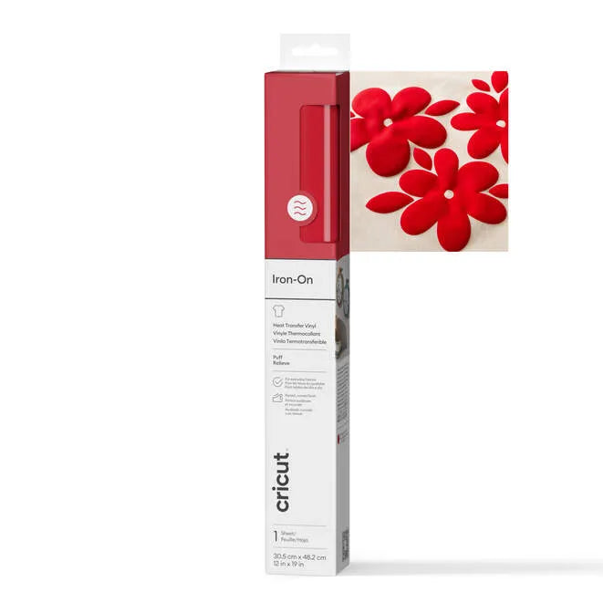 Image 3 for 2011773 - Cricut Puff Iron-On 30.5 cm x 48.3 cm Red