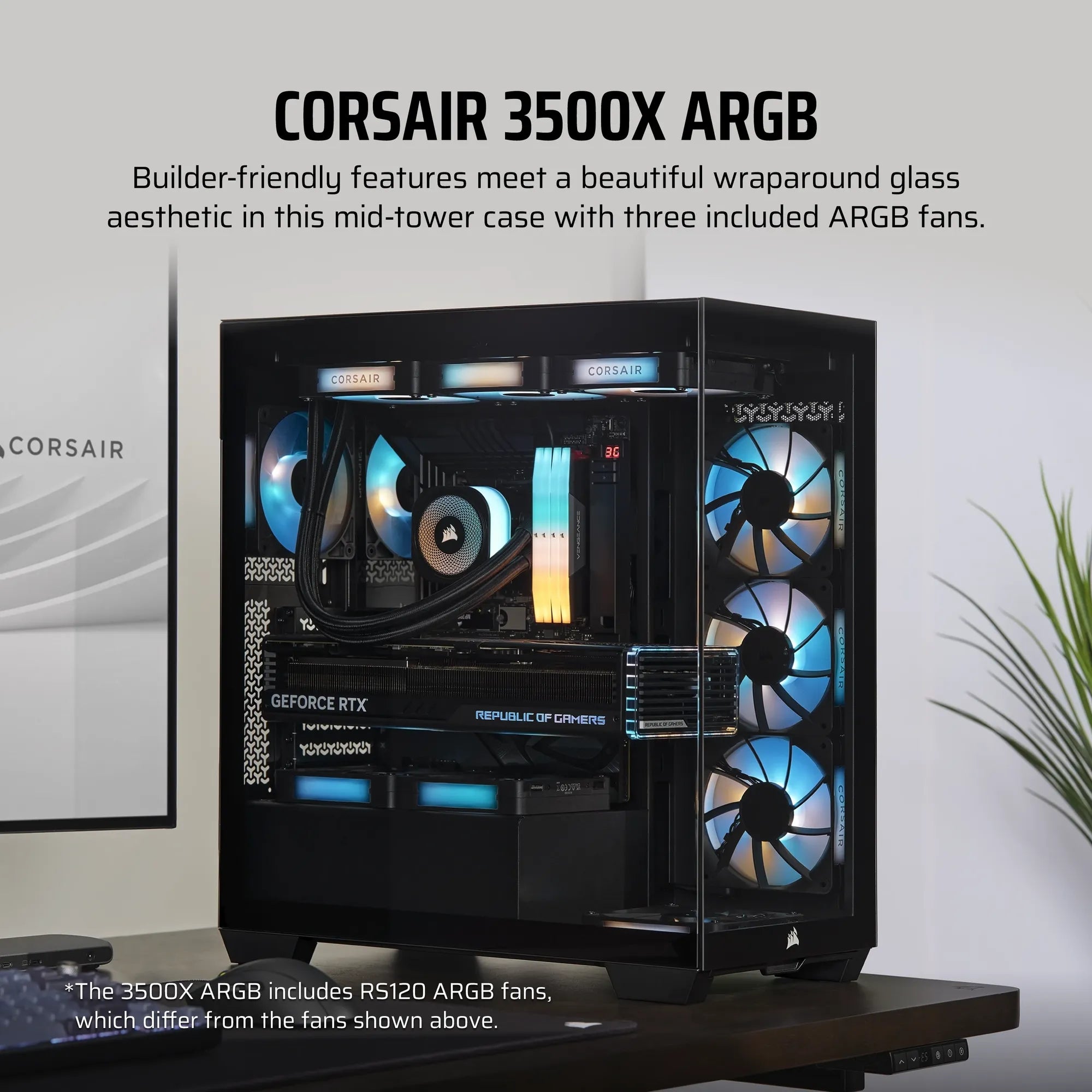 Image 12 for Corsair 3500X RGB Mid-Tower Black PC Case