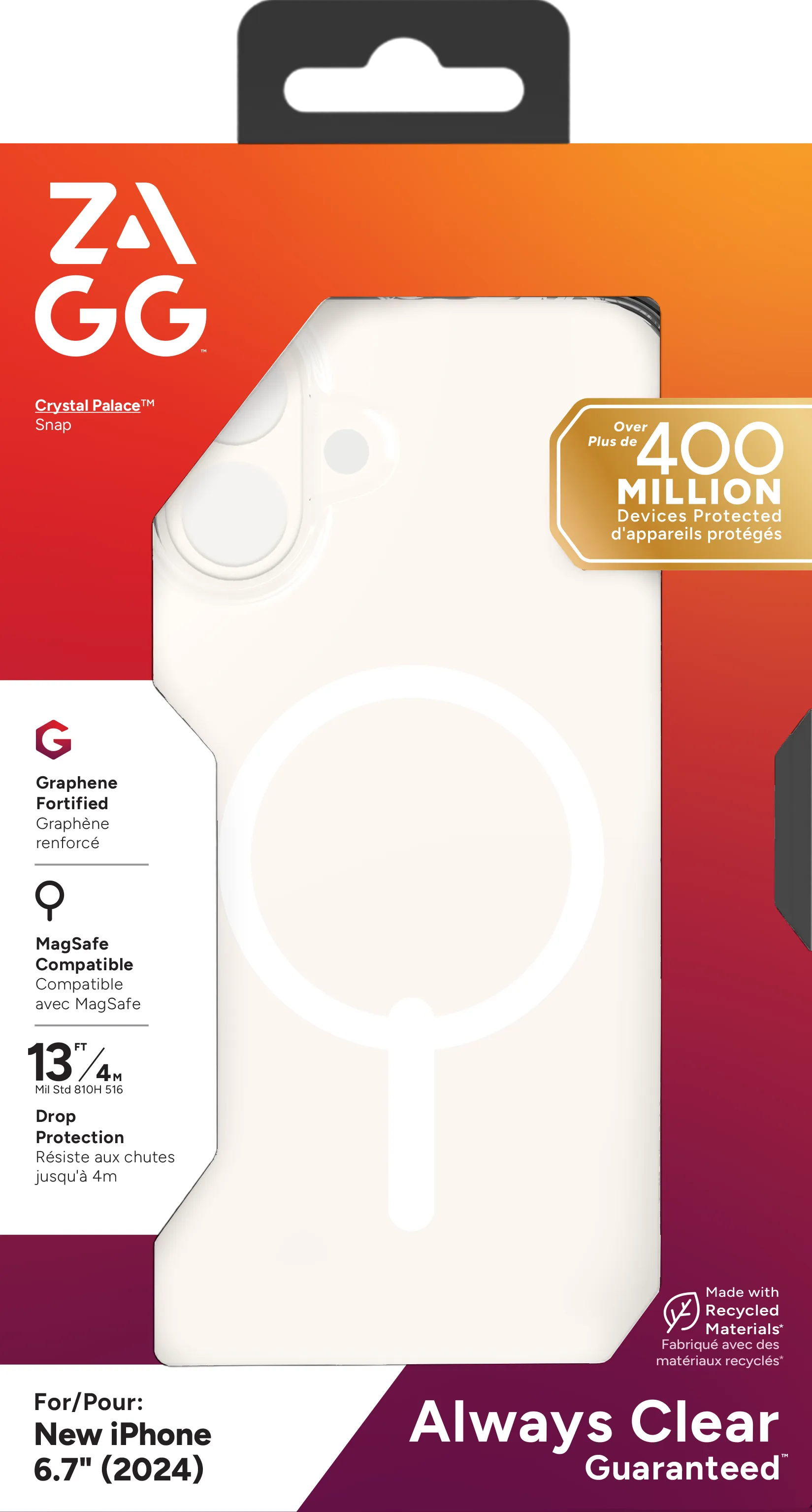 Image 5 for ZAGG Cases Crystal Palace Snap Apple iP16 Plus  Clear