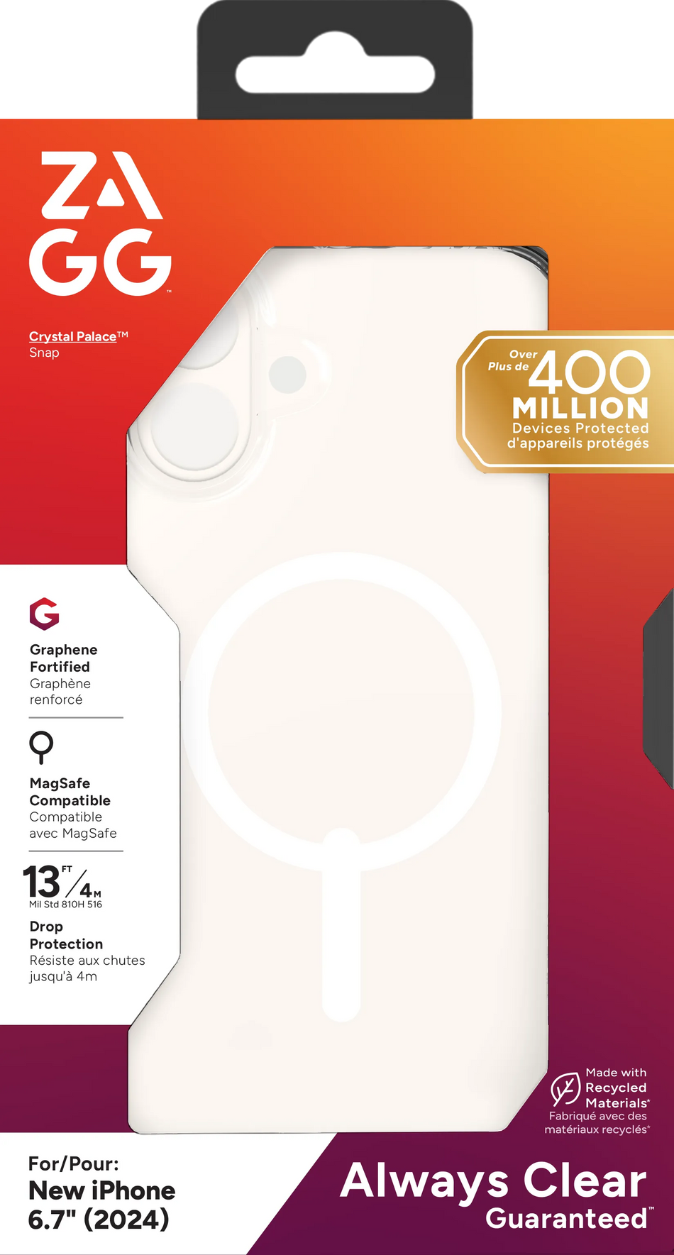 Image 5 for ZAGG Cases Crystal Palace Snap Apple iP16 Plus  Clear