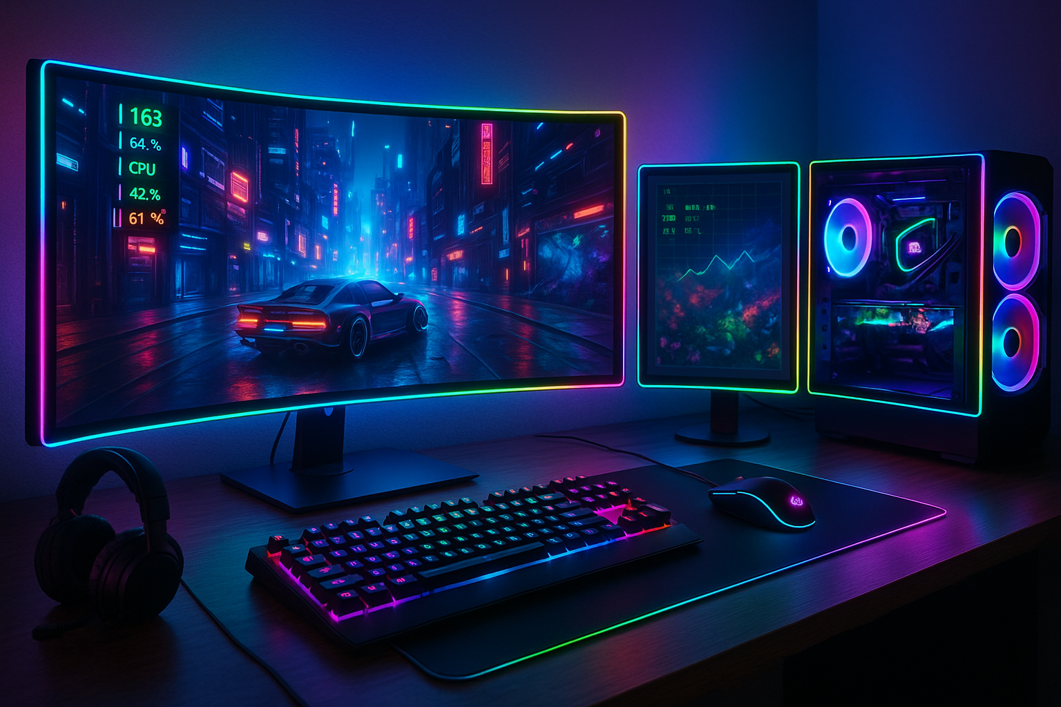 gaming computer monitors clearly visible 
