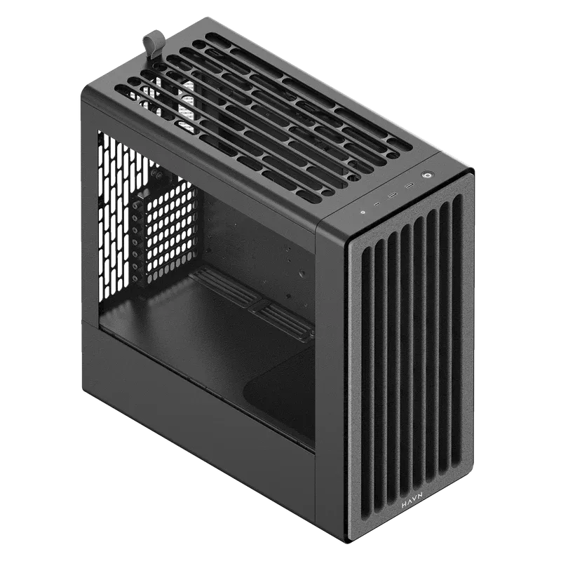 Image 4 for Aerocool HAVN BF 360 Flow Black EATX case - Adjustable GPU Bracket - Supports up to 7 fans (2x180