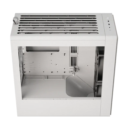 Image 2 for HAVN BF 360 Flow White EATX Mid-Tower PC Case - Adjustable GPU Bracket, Dual 180mm Fans Included