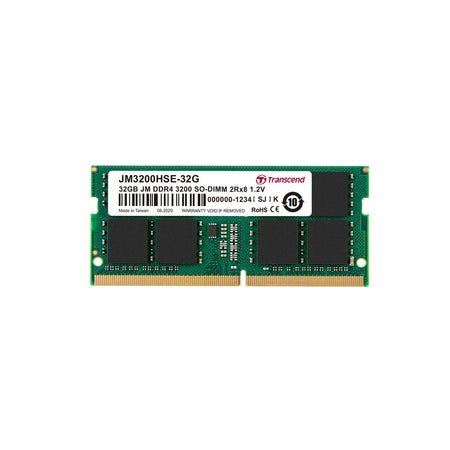 Image 2 for Transcend 32GB DDR4-3200 Notebook SO-DIMM Memory