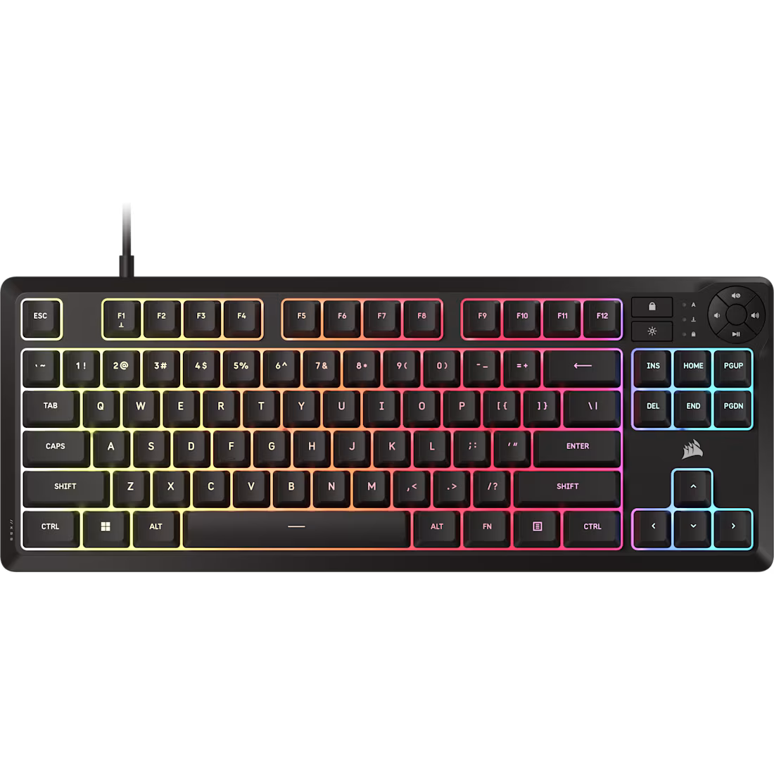 Image 1 for Corsair K55 CORE TKL RGB Wired Gaming Membrane Keyboard - Black