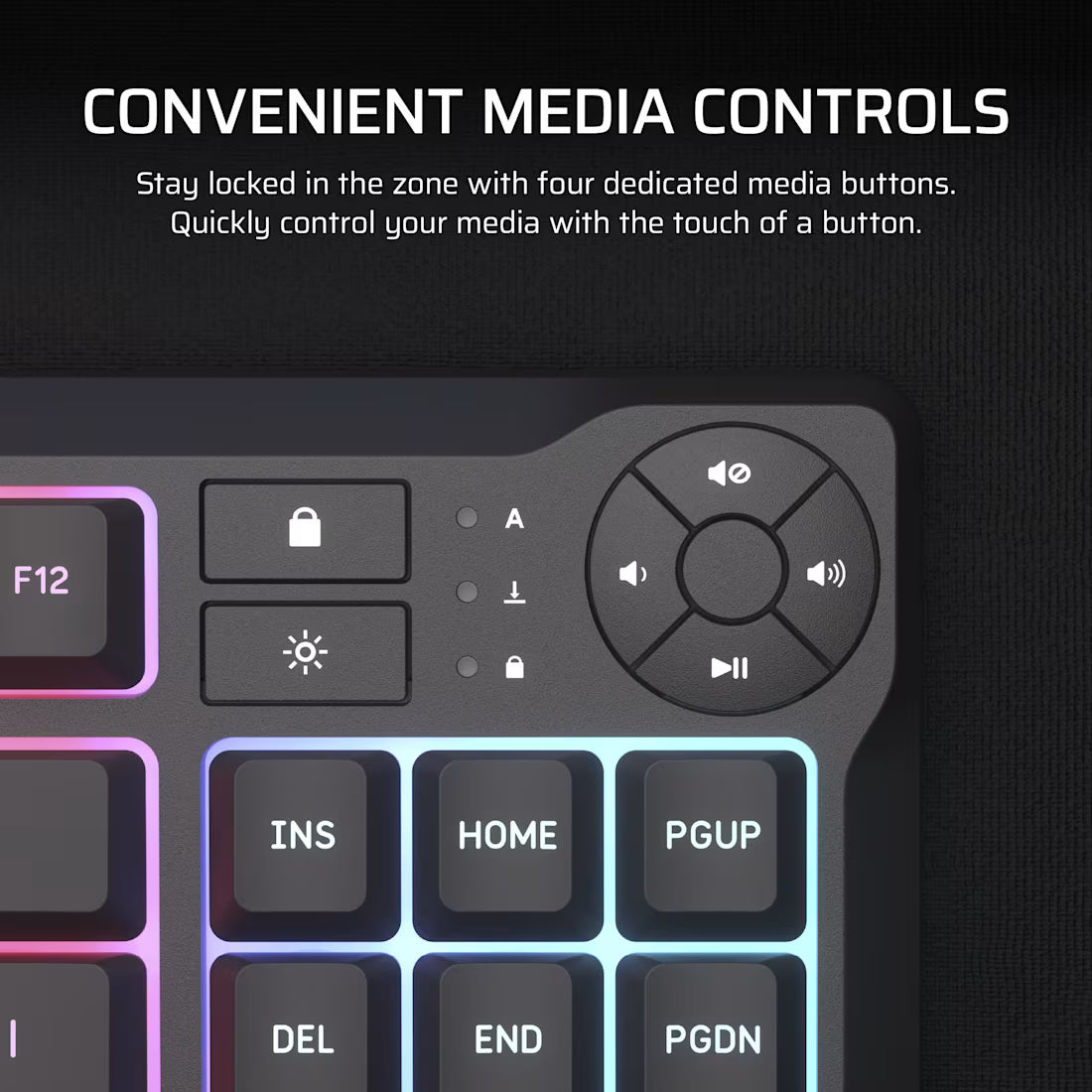 Image 5 for Corsair K55 CORE TKL RGB Wired Gaming Membrane Keyboard - Black
