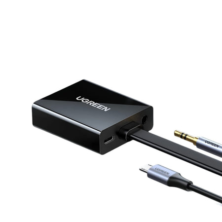Image 2 for UGREEN HDMI to VGA Adapter, with 3.5mm Audio and Power Port - Black