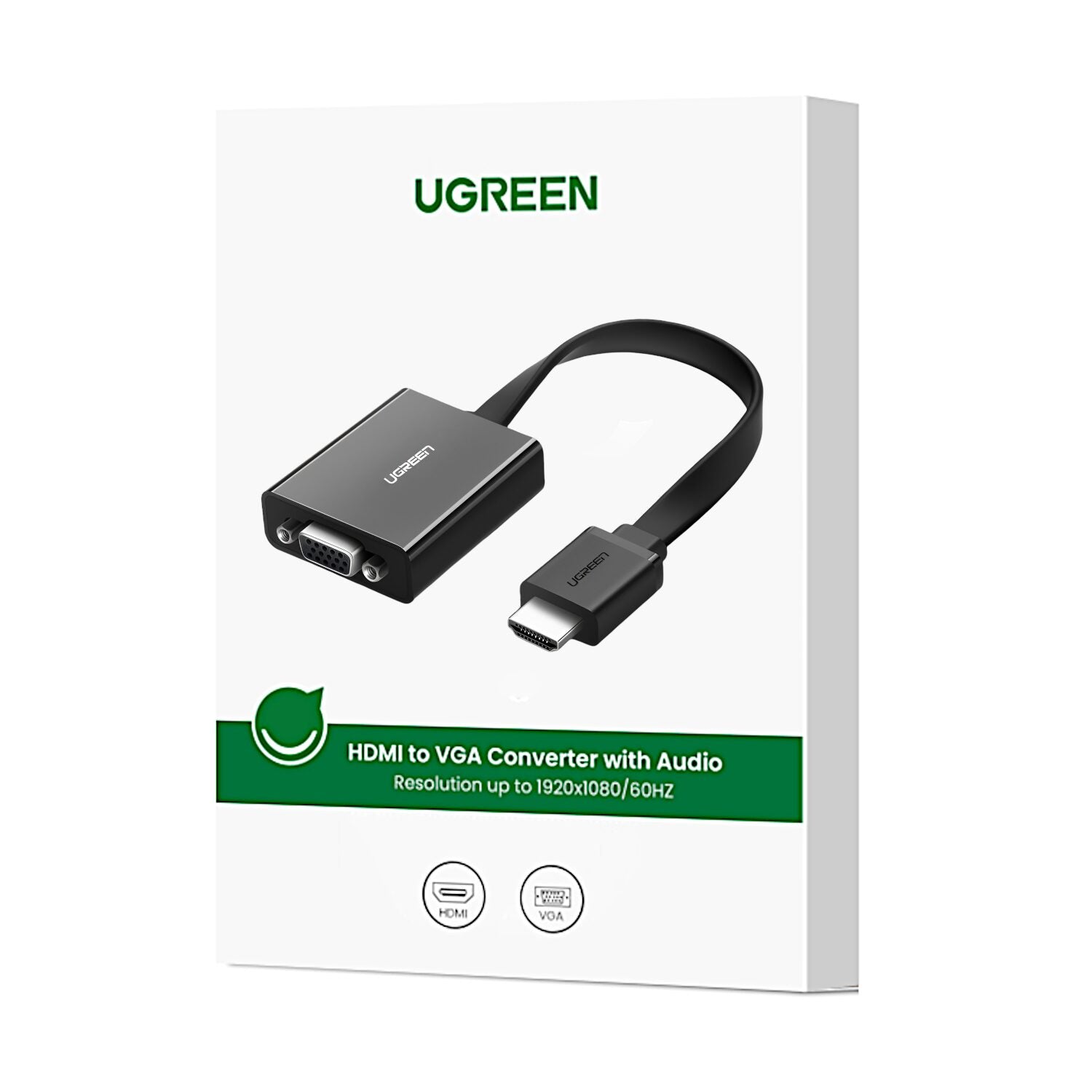Image 5 for UGREEN HDMI to VGA Adapter, with 3.5mm Audio and Power Port - Black