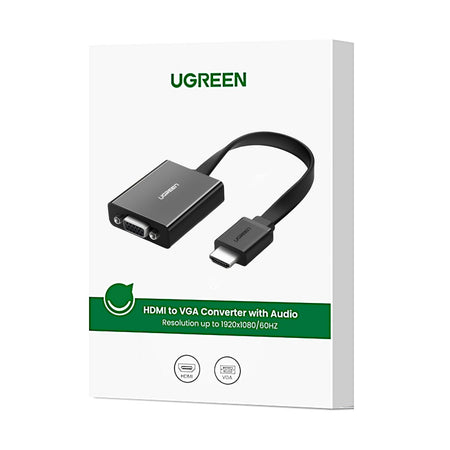 Image 5 for UGREEN HDMI to VGA Adapter, with 3.5mm Audio and Power Port - Black