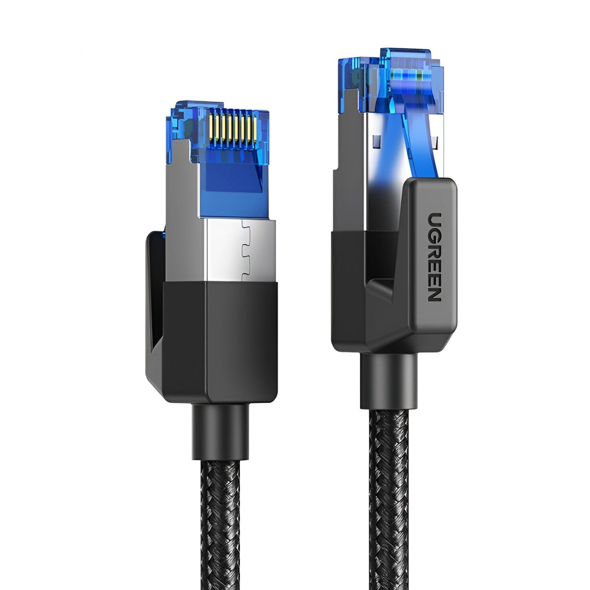 Image 1 for UGREEN Cat8 Nylon Braided Ethernet Cable - 40Gbps with Modular Plugs - 1m