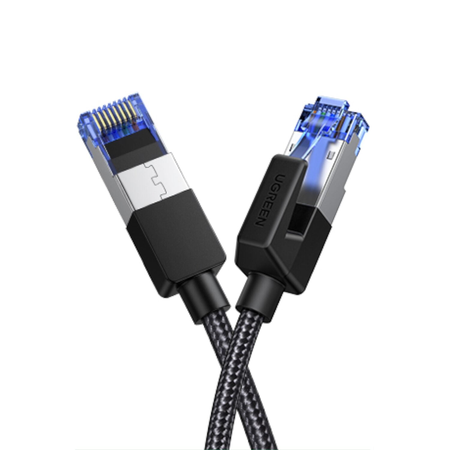 Image 3 for UGREEN Cat8 Nylon Braided Ethernet Cable - 40Gbps with Modular Plugs - 1m