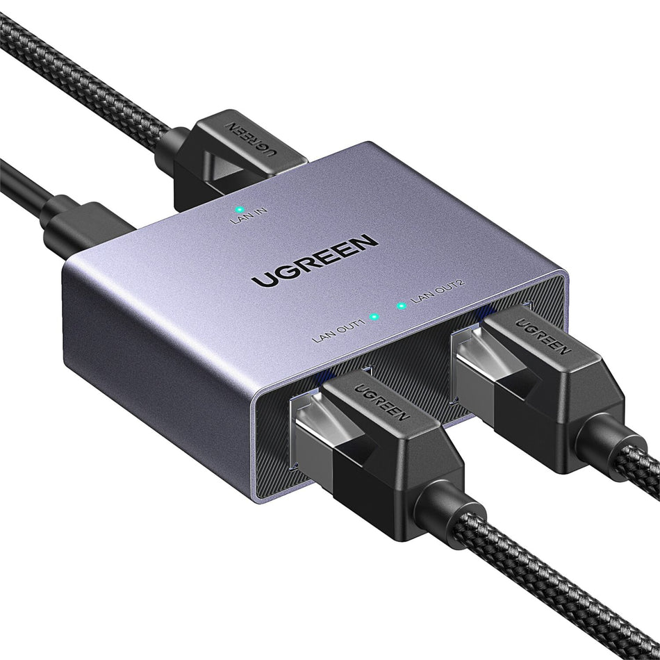 Image 2 for UGREEN 1-to-2 Gigabit Ethernet Splitter, 1000Mbps LAN Network Adapter
