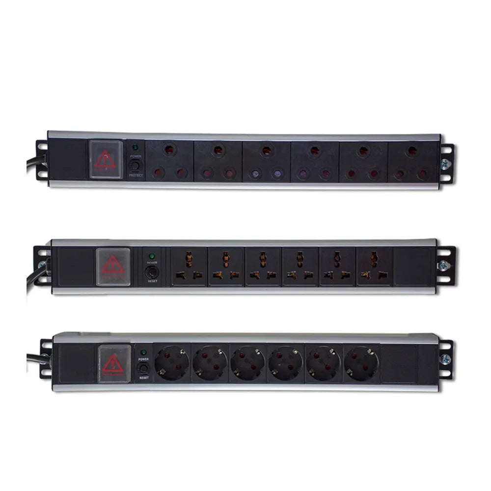 Image 1 for RCT RSA 6-Way 16A Rack Mount Power Strip