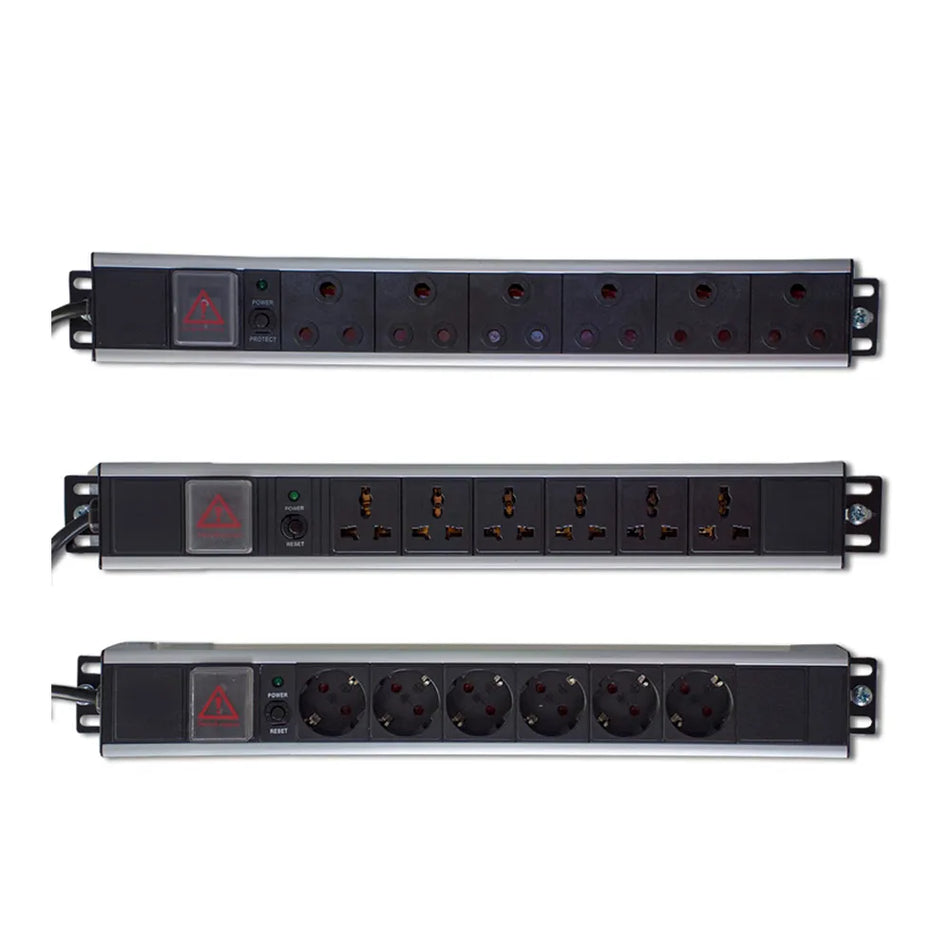 Image 1 for RCT RSA 6-Way 16A Rack Mount Power Strip
