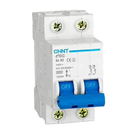 Image 1 for CHINT 63A 2-Pole Circuit Breaker